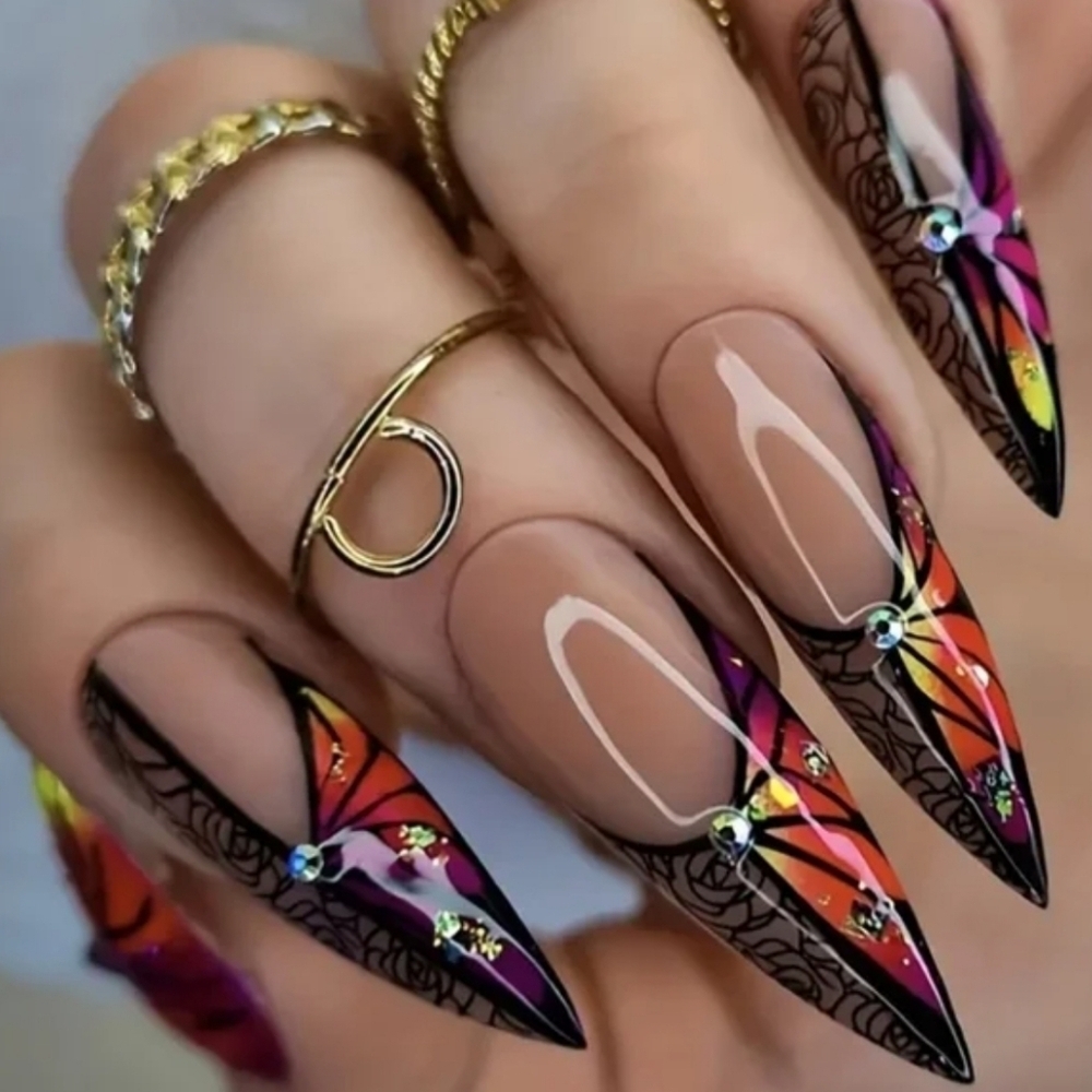 24 Pieces Fake Press On Nails